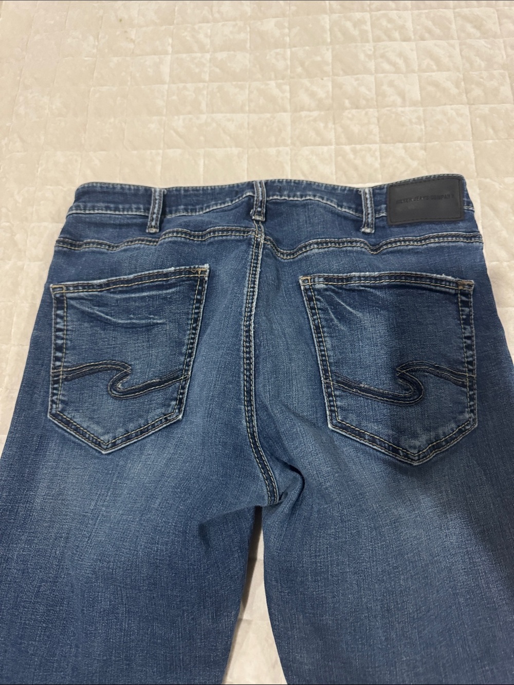 Men's Silver 36x32 Craig Blue Denim Jeans - Picture 4 of 6